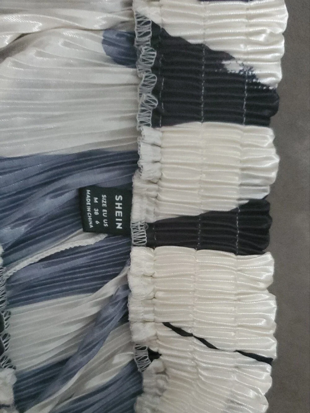 Black & White Abstract Pleated Shorts